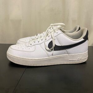 Nike Air Force 1 White and Black Sneakers